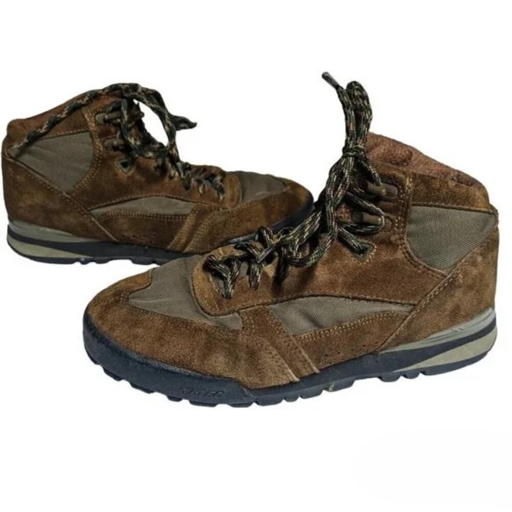 Vintage Hi-Tec Hiking Boots Gorp Core Granola Core Leather Suede Retro‎ Size 8